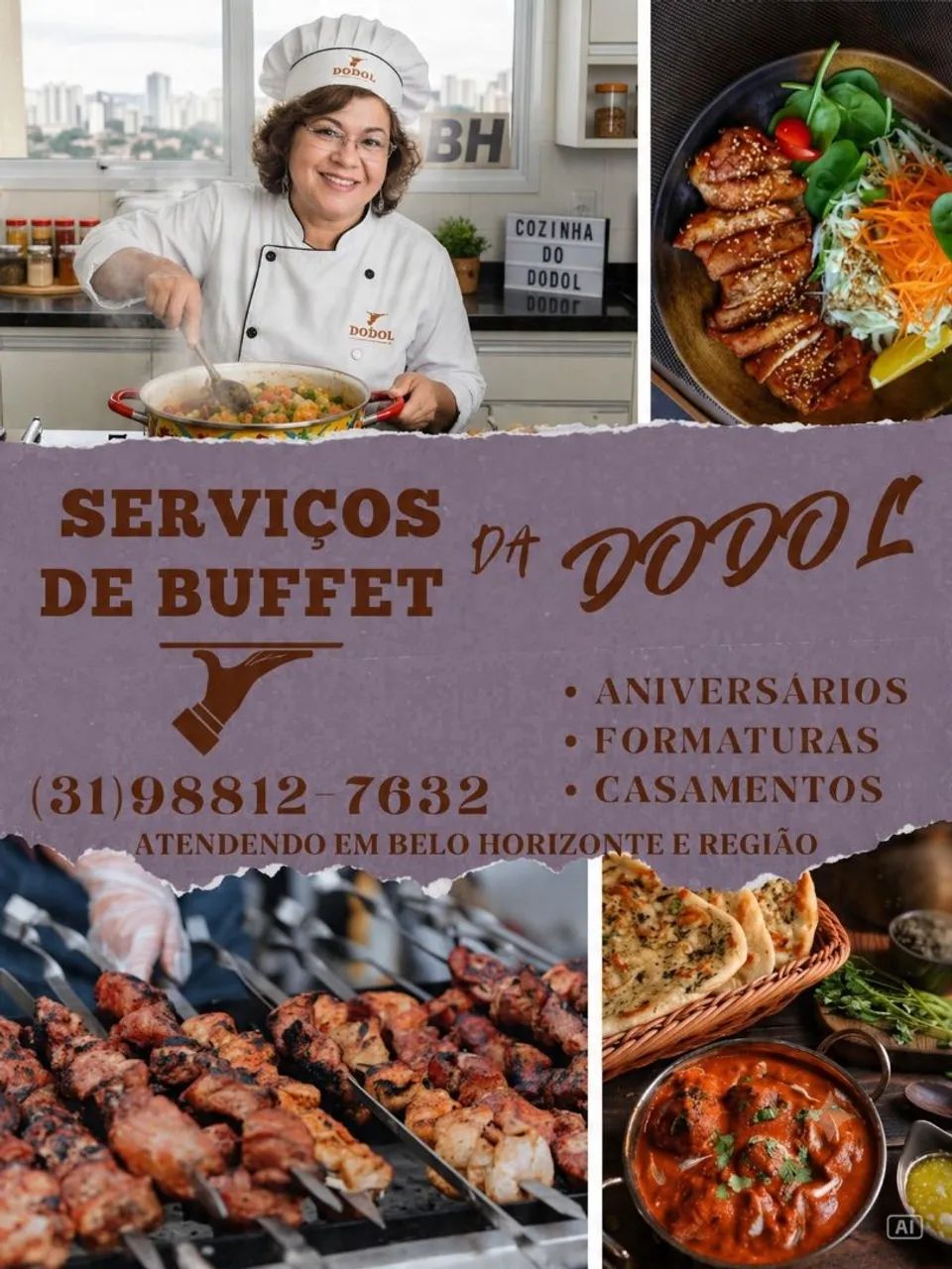 Serviços para eventos (buffet)
