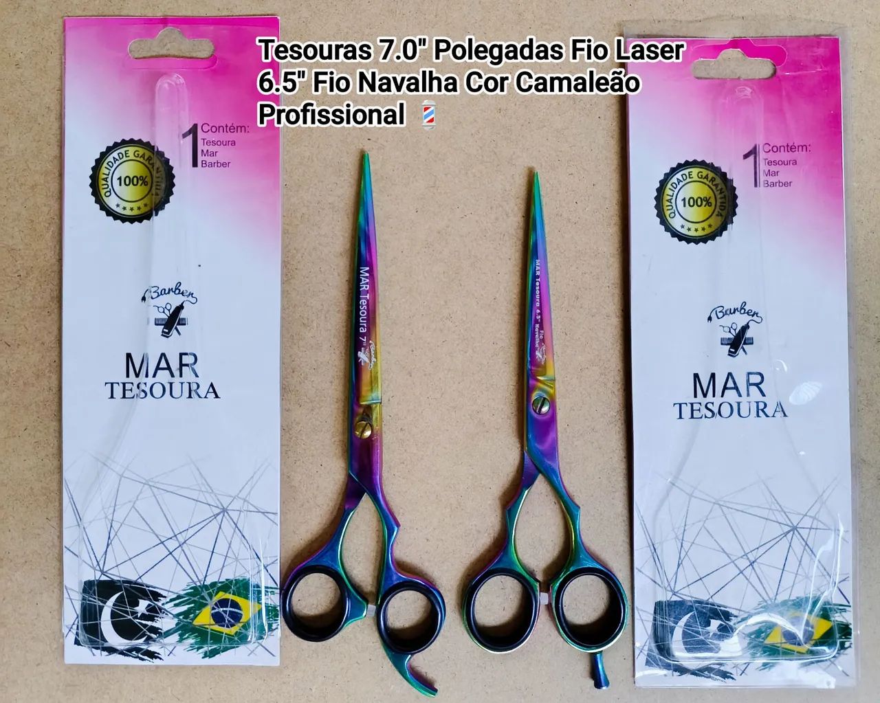 Tesouras  Profissionais Barbearia Vários Tamanhos Polegadas Novas Lacradas sem Uso  - Foto 2