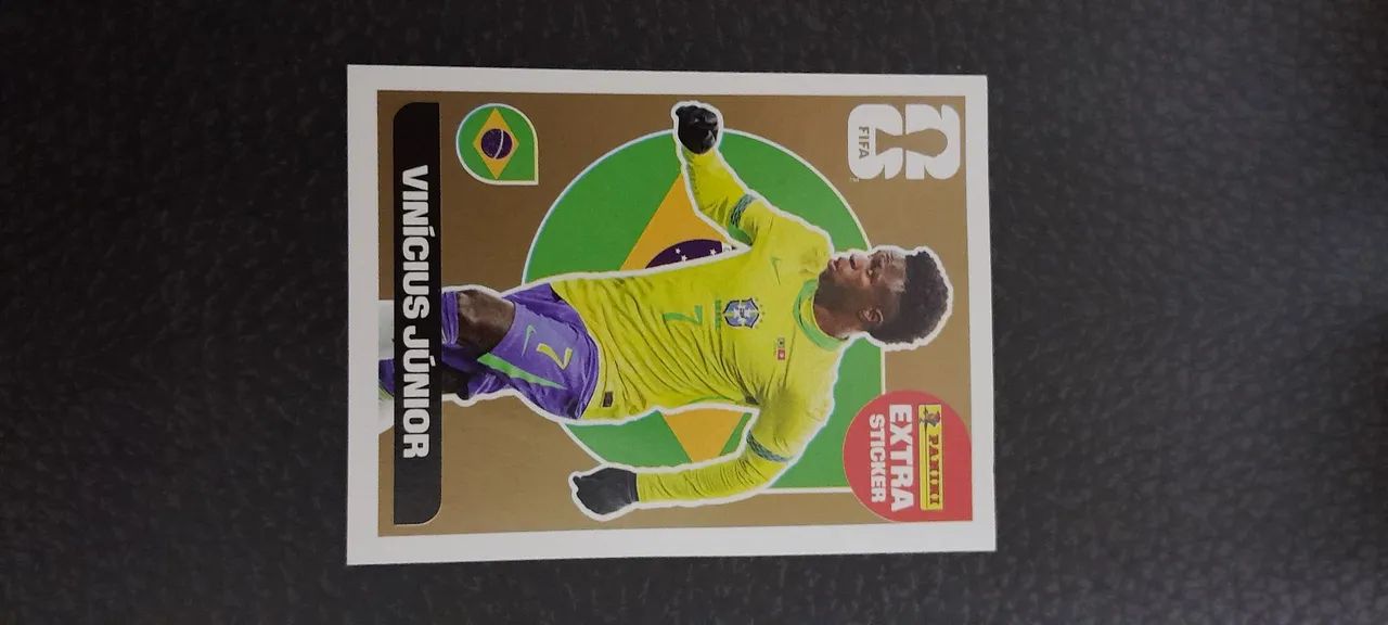 Figurinha copa VINI JUNIOR ouro original 