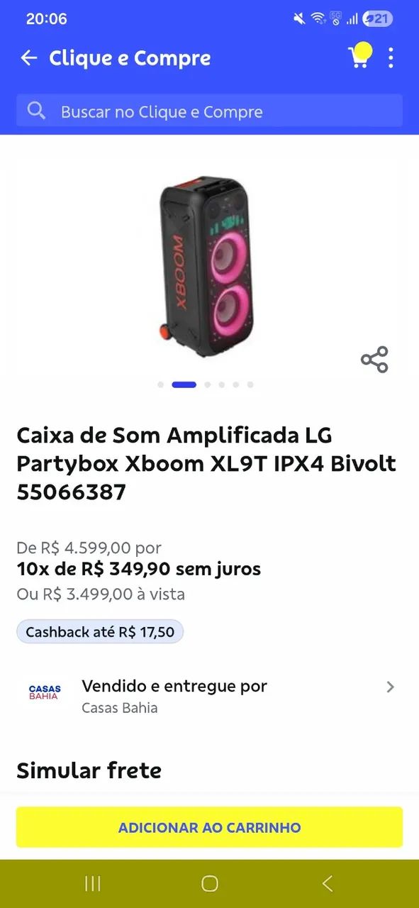 Caixa de Som Xboom LG