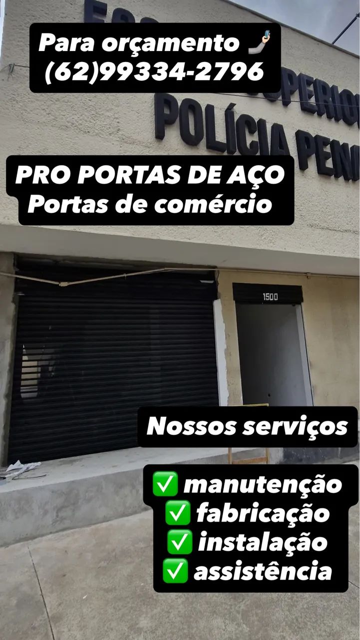Portas de aço concerto manutenção 