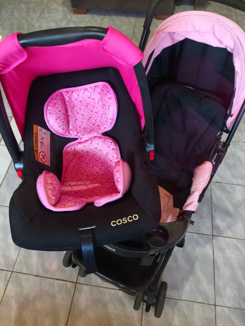 Carrinho de bebê e bebe conforto  - Foto 2
