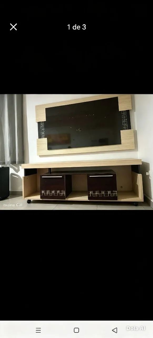 Painel de tv com rack