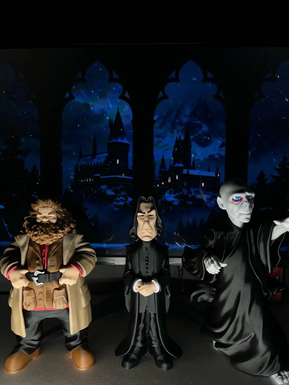 Kit 3 Bonecos de Harry Potter - Hagrid , Snape e Lord Voldemort