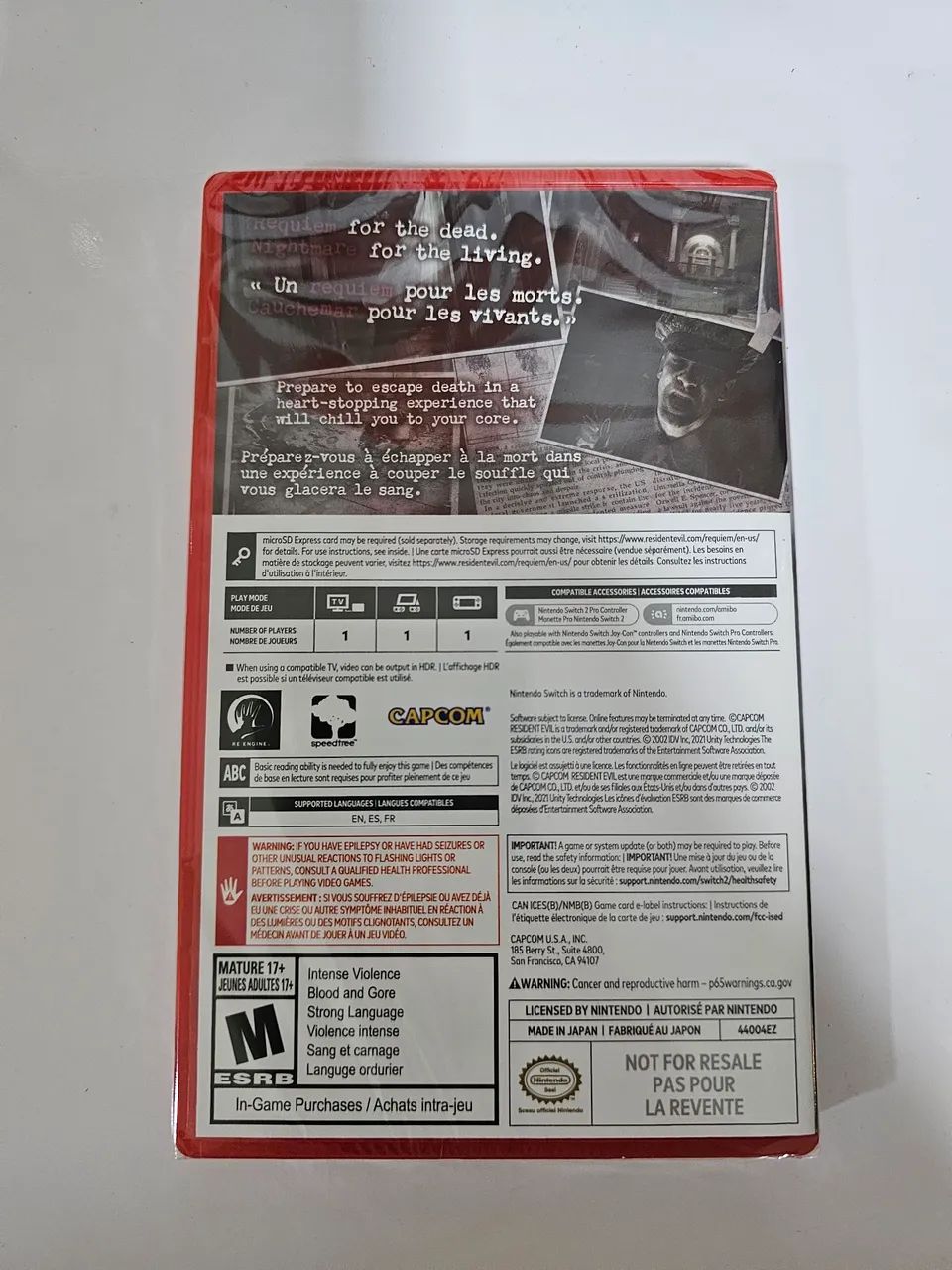 Resident Evil Requiem. Jogo de Nintendo Switch 2. - Foto 5