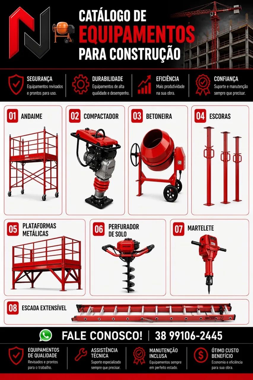 Aluguel de material de construção 