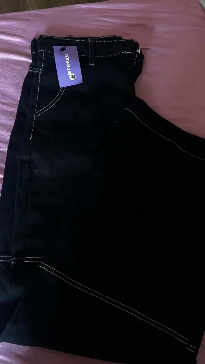 Calça Preta Pangeia Nikki, 38 NOVA - Foto 4