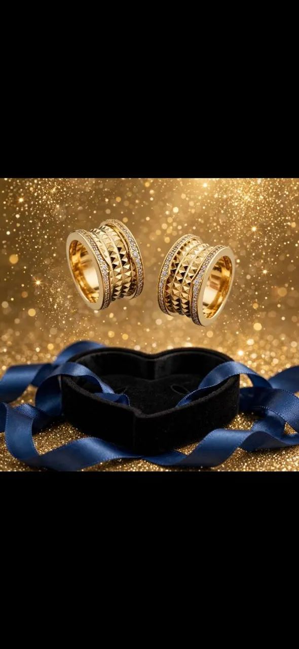 Anel rock bzero dourado linha luxo - Foto 3