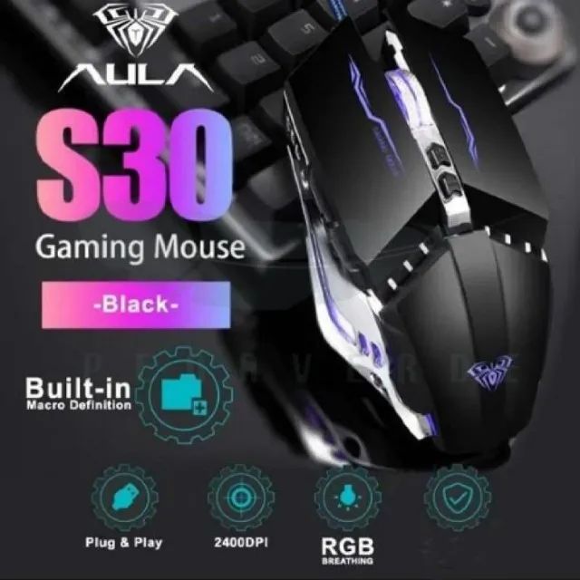Mouse Gamer Aula S30 2400DPI