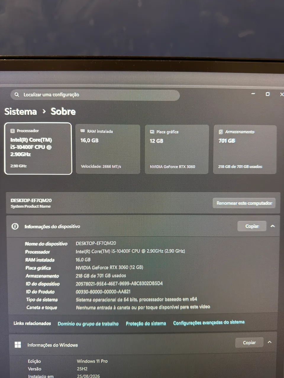 PC Gamer COMPLETO - RTX 3060 - Foto 2