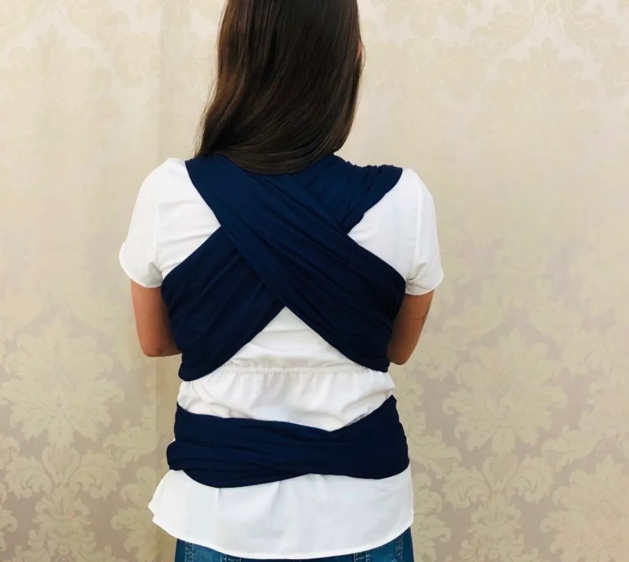 Sling bebê azul marinho  - Foto 2