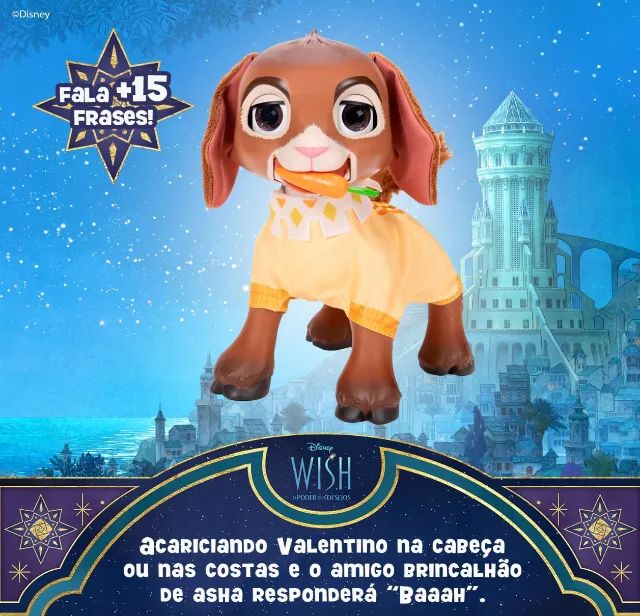 Sunny Boneco Wish Disney Valentino e Estrela O Poder dos Desejos com Luz e Sons - Foto 4