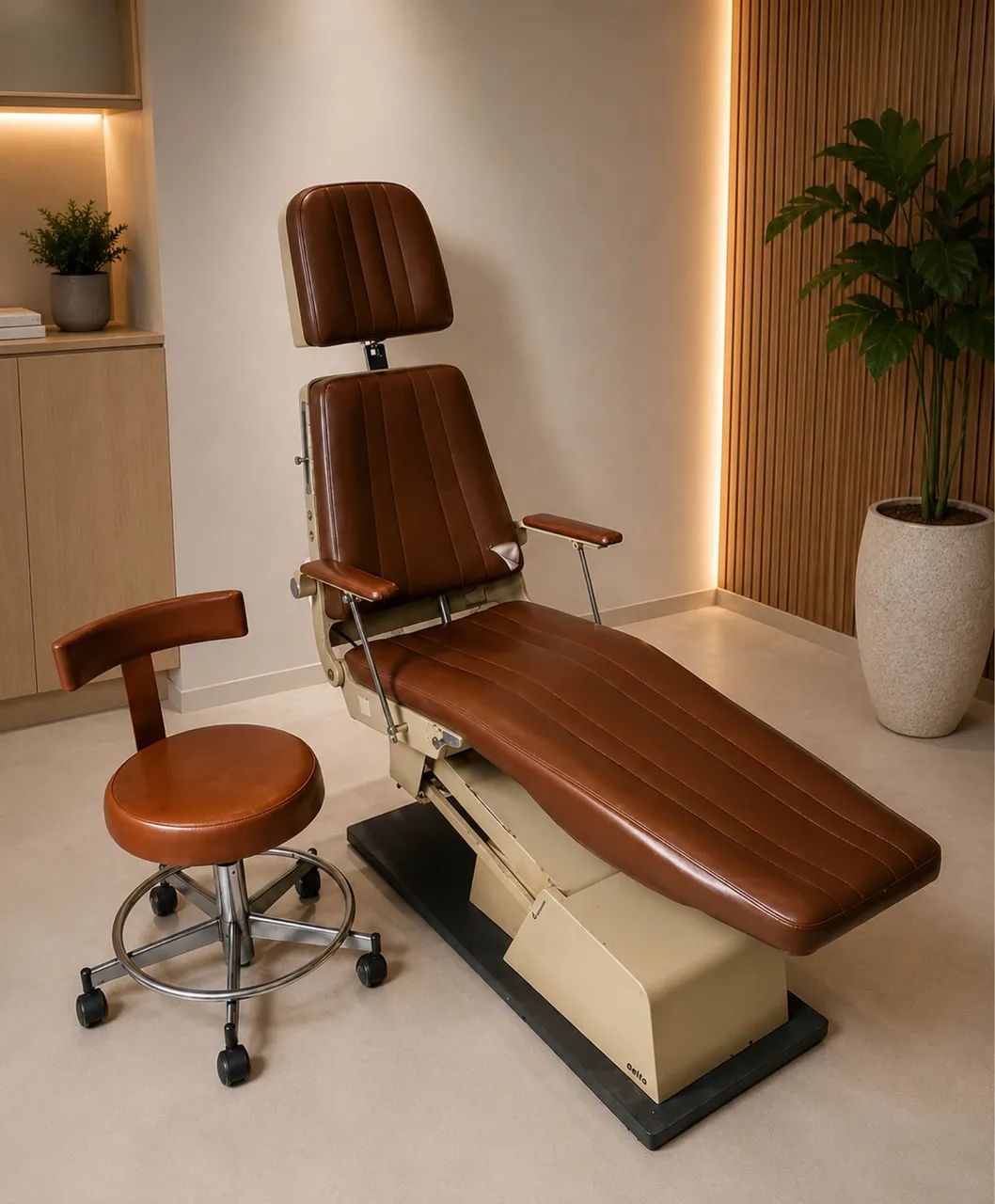 CADEIRA POLTRONA + MOCHO PARA ESTÉTICA 