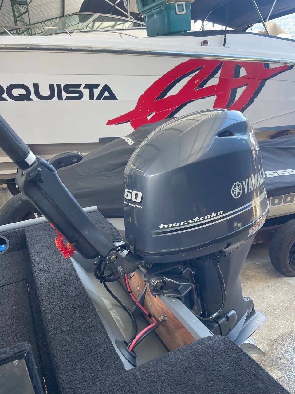  Vendo ou troco - Motor de Popa Yamaha 60HP 4T com Manche - Foto 4