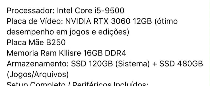 Troco pc gamer x ps5 ou vendo  - Foto 5