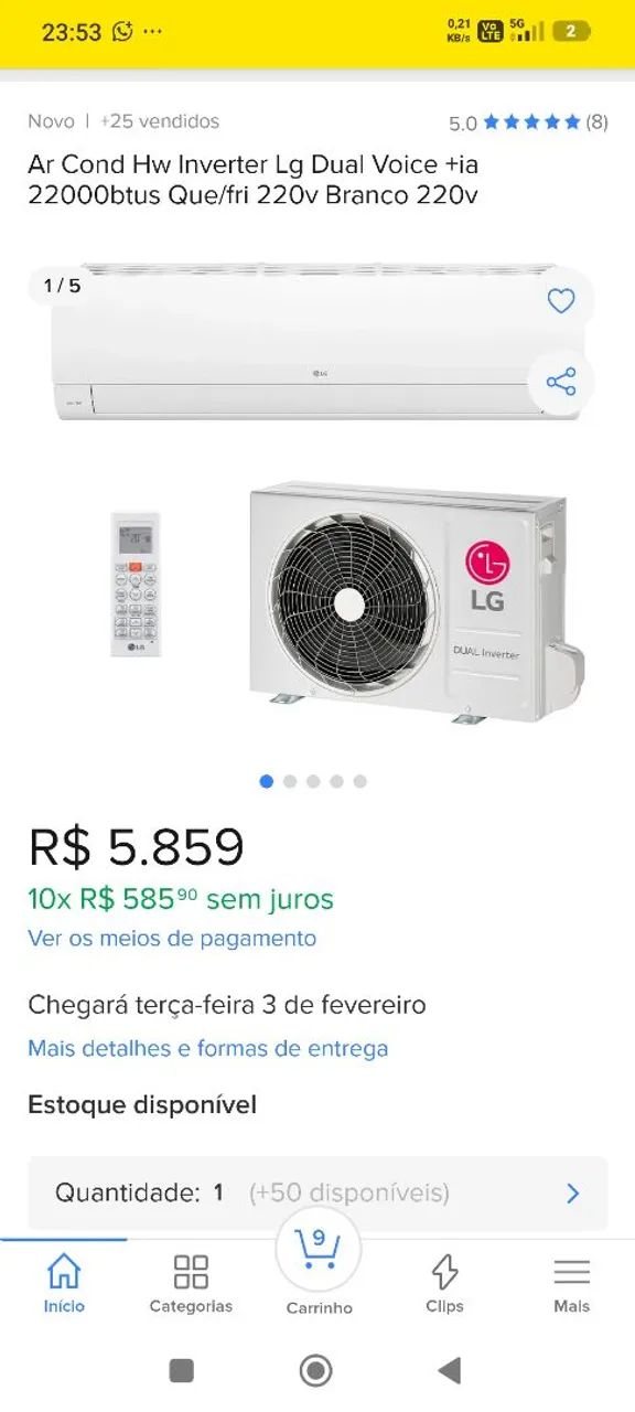 SPLIT LG DUAL INVERTER 22.000 REVISADO E GIGIENIZADO - Foto 6