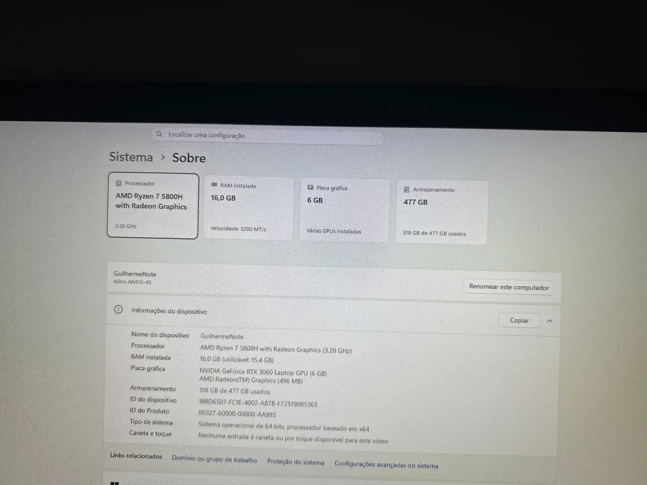 Notebook Acre Nitro 5 - Foto 3