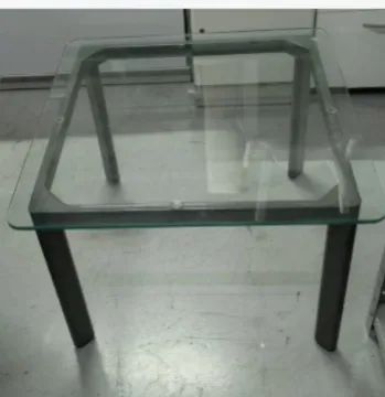 Mesa de centro de vidro e estrutura de ferro   - Foto 4