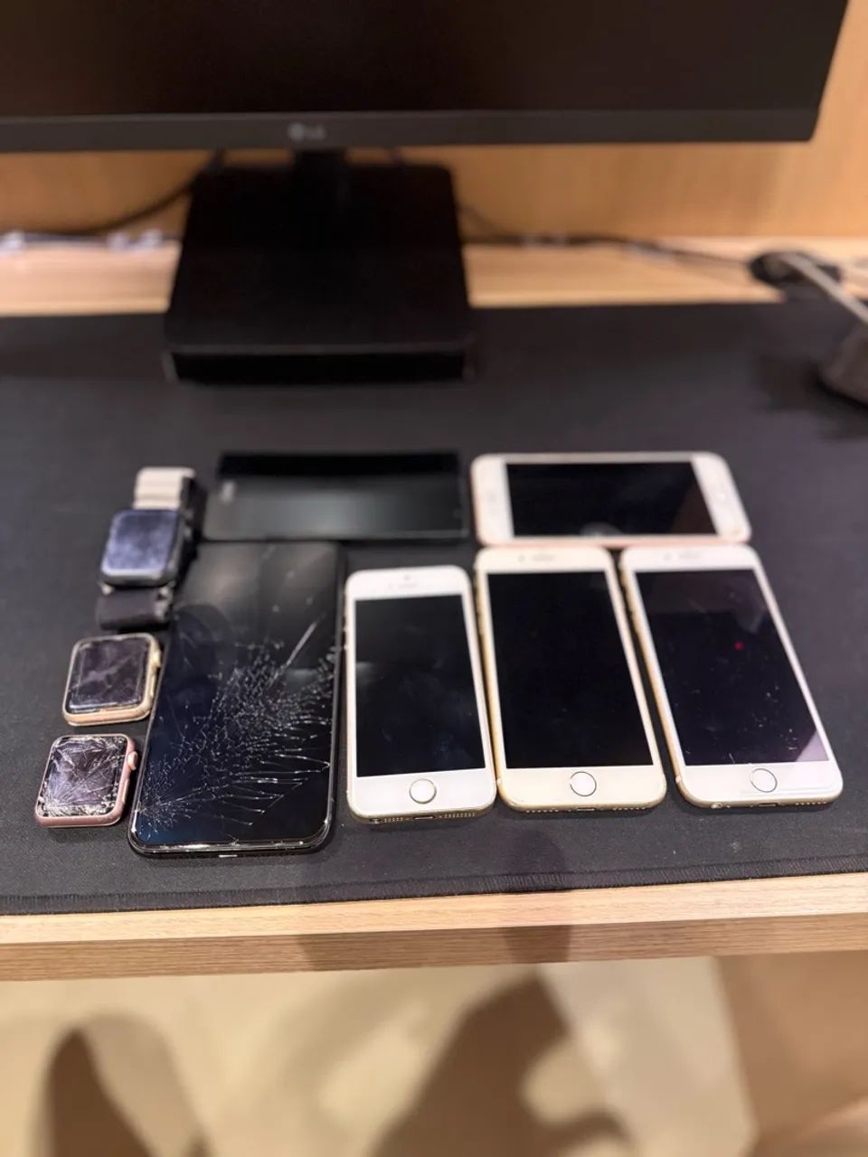 iPhones e Apple Watchs com defeitos