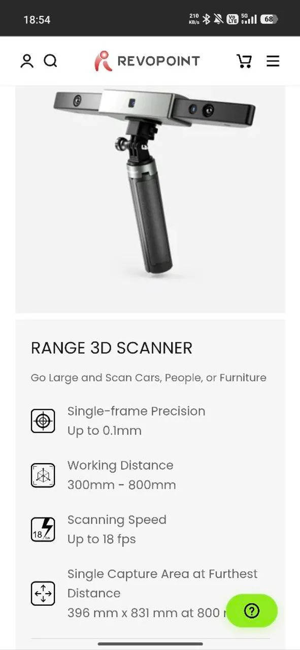 Scanner 3D Revoloint Range - Foto 3