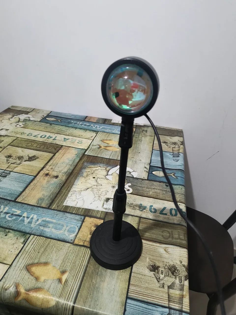 Abajur de iluminação colorida
