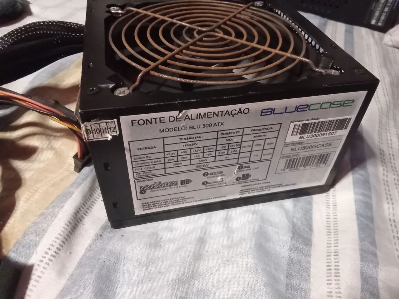 Fonte 500w bluecase funcionando porém leia anúncio  - Foto 2