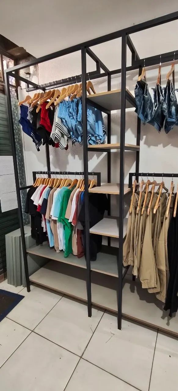Arara de roupa industrial de ferro  - Foto 3