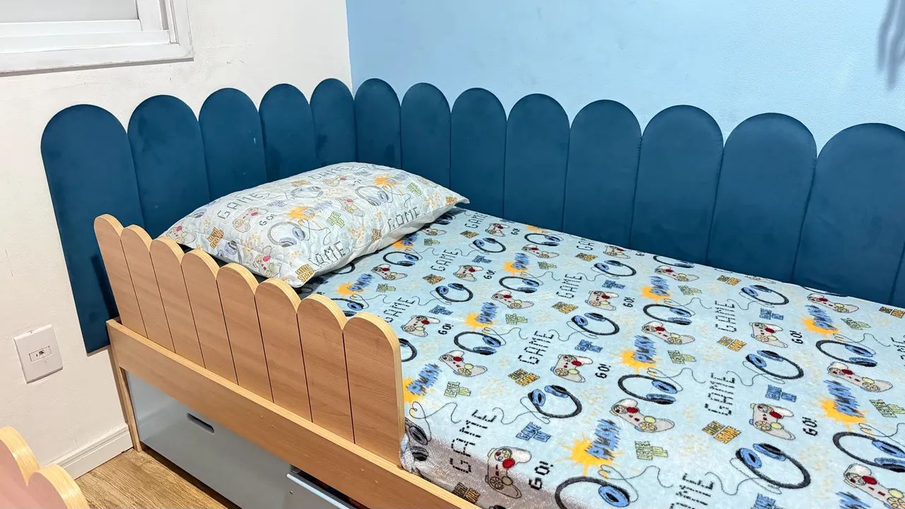 Cama solteiro com 3 gavetas e cabeceira - Foto 2