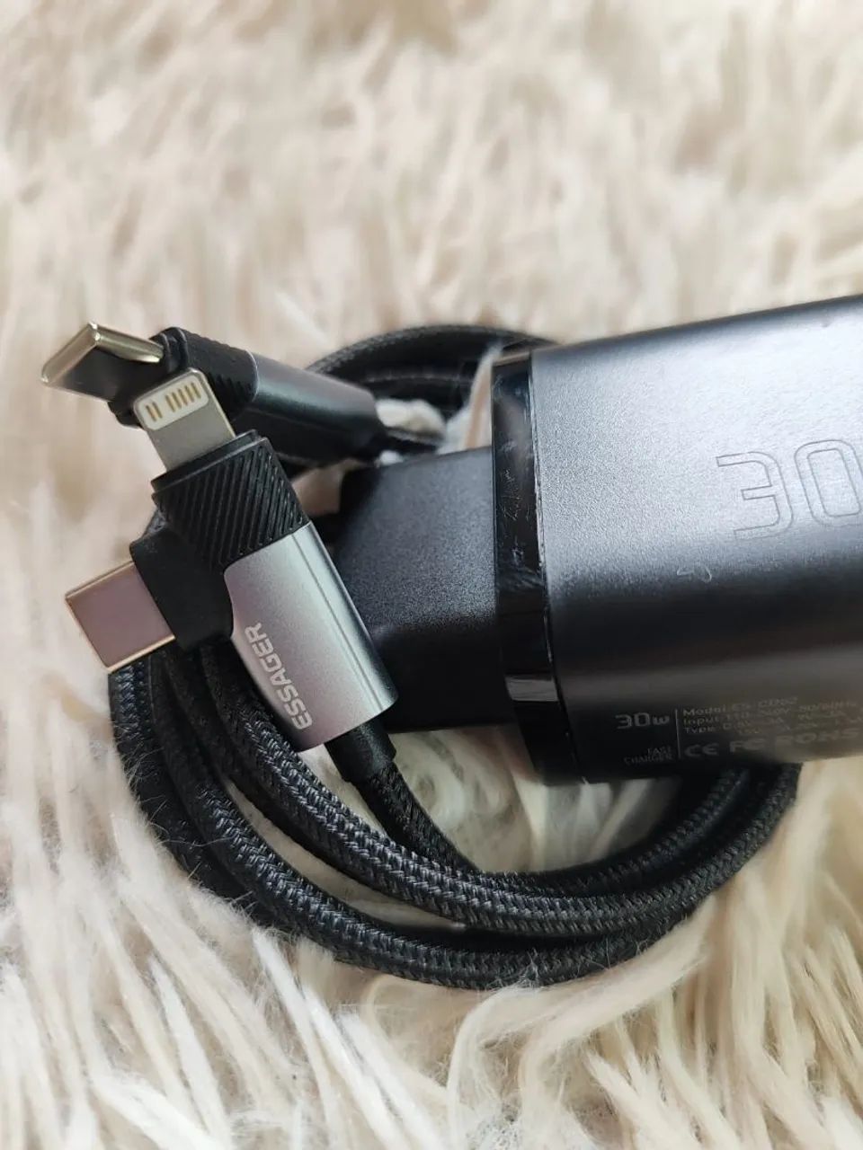 Carregador Original Essager 30w USB-C e Lightning  - Foto 3