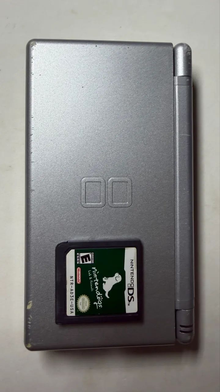 Nintendo DS Lite Prata Original + Jogo Nintendogs