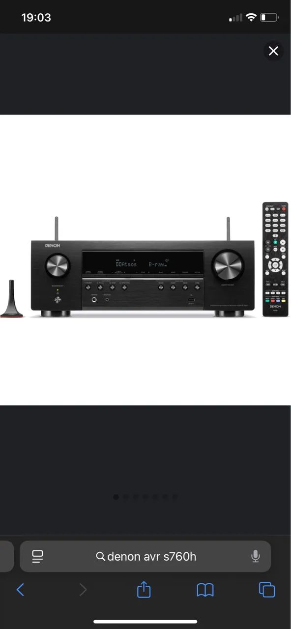 Receiver Denon AVR S760H - Foto 2
