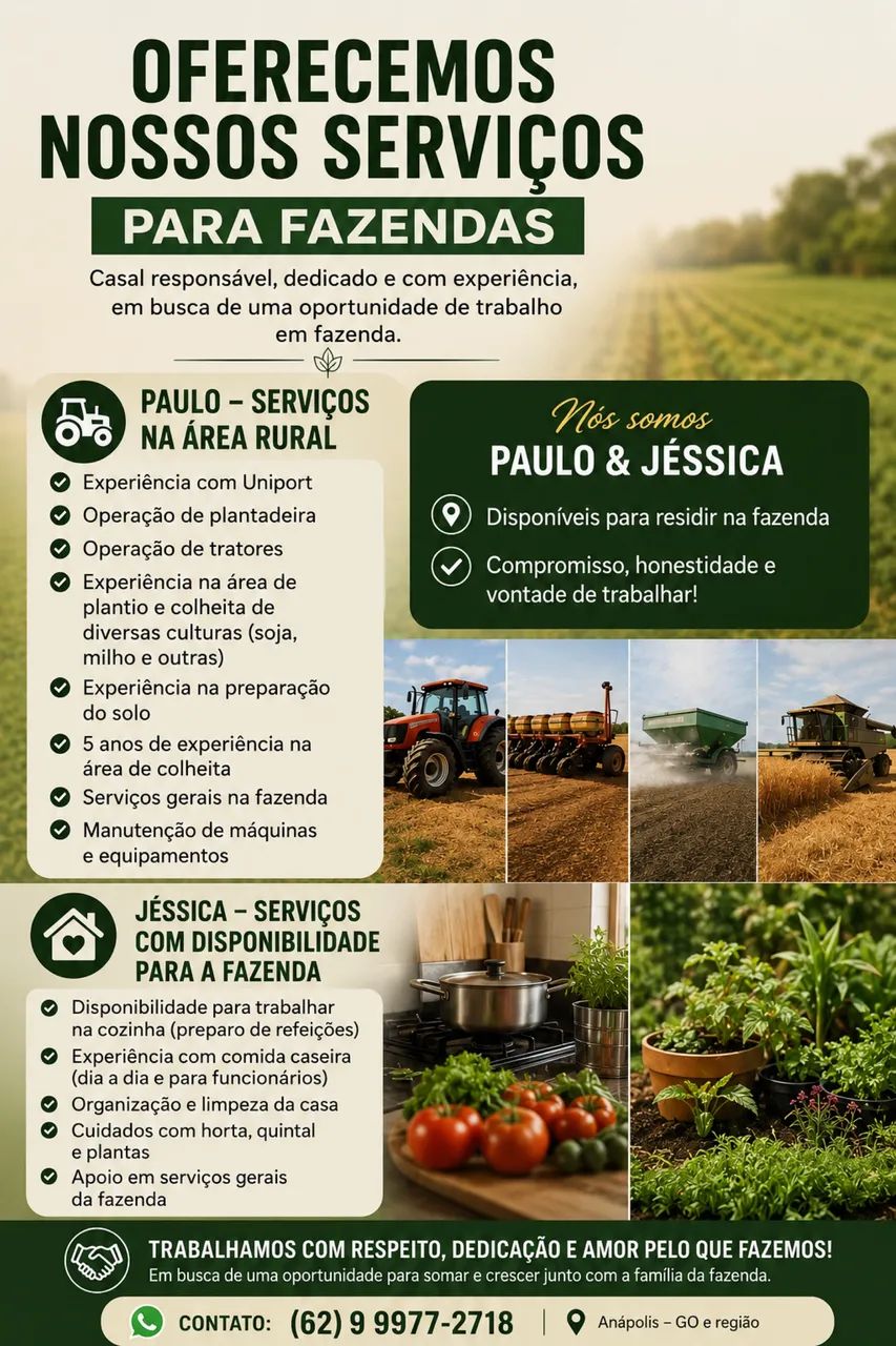 Para operador de máquina ou caseiro 