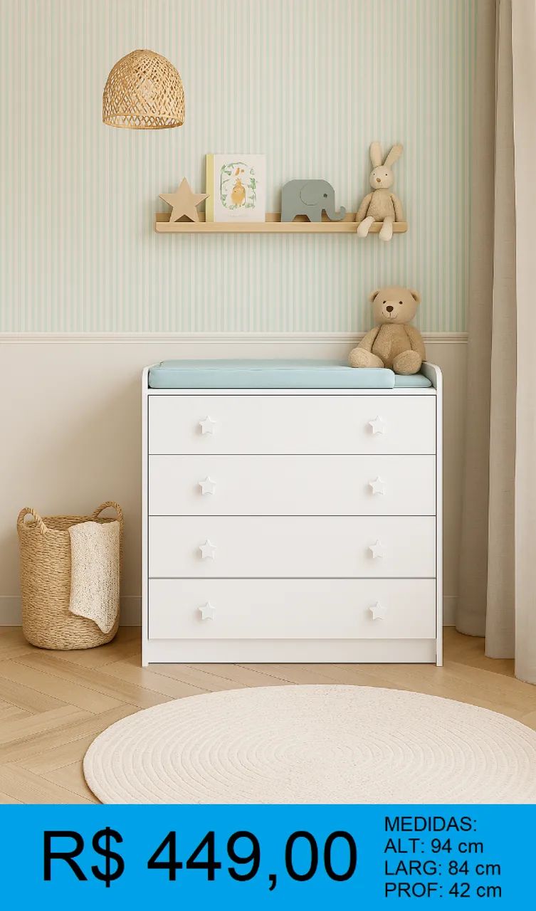 COMODAS INFANTIL -2 CORES DISPONIVEL = COMPRE HOJE E RECEBA EM ATE 72H - Foto 2