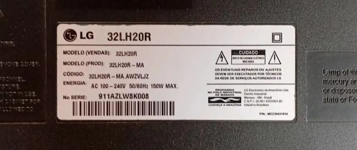 TV LG 32" LCD HD com HDMI e Entrada PC (VGA) - Funcionando Perfeitamente! - Foto 4
