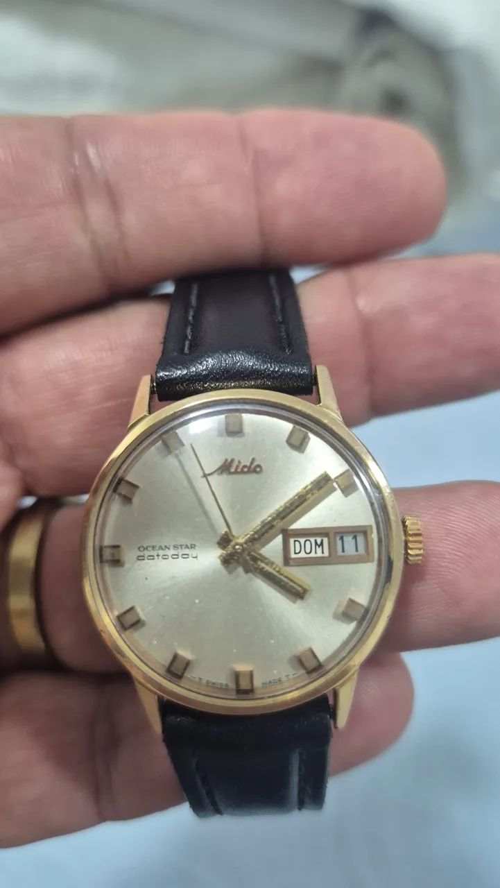 Relogio MIDO OCEAN STAR DATODAY  EM OURO   -  NA CAIXA - Foto 2