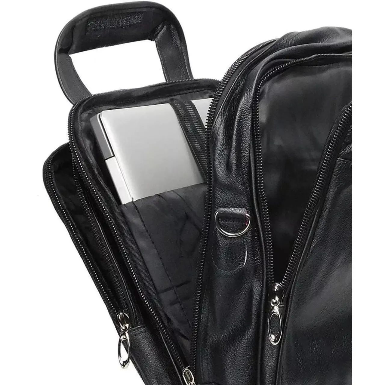 Mochila executiva em couro  - Foto 5