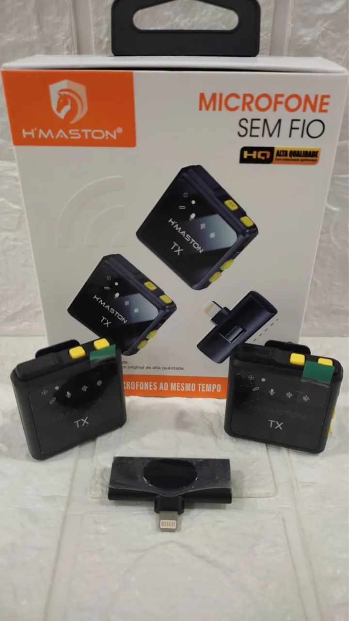 MICROFONE DE LAPELA SEM FIO H'MASTON ANDROID E IOS   - Foto 2