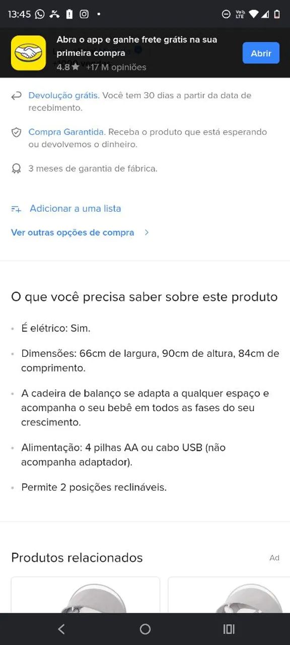 Cadeirinha de bebe automatica  - Foto 2