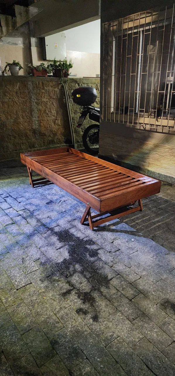 Cama Auxiliar em Madeira Angelim Maciço - Ótimo Estado - Foto 5