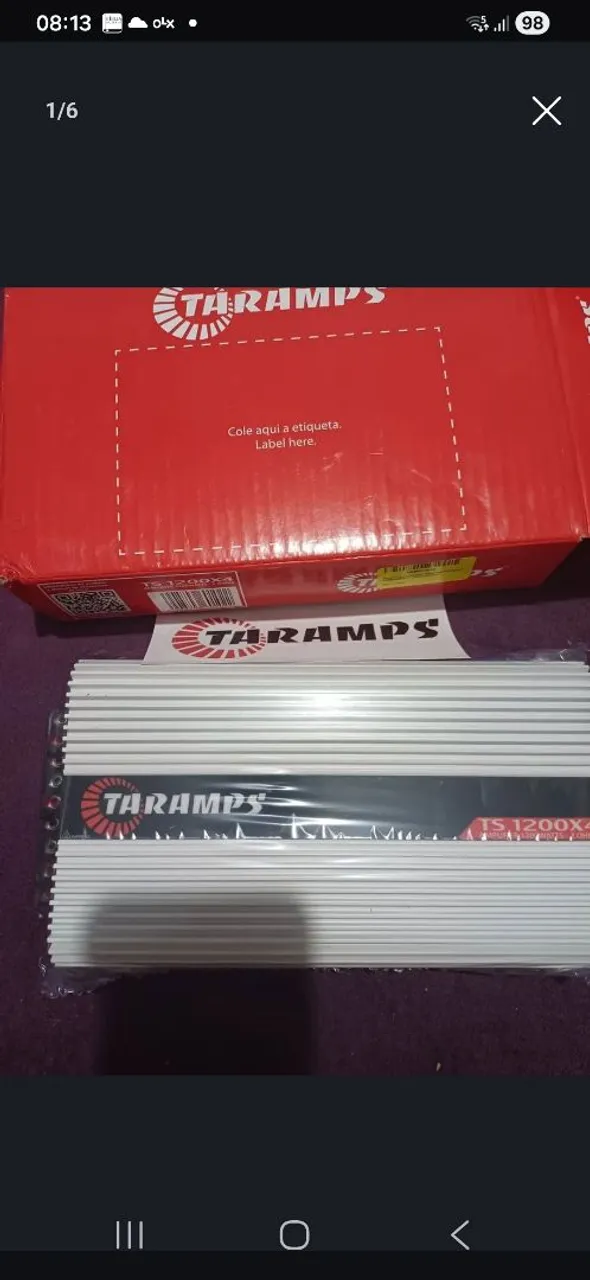 Taramps 1200x4 ? fonte chaveada 12v *120 amperes ambos novos