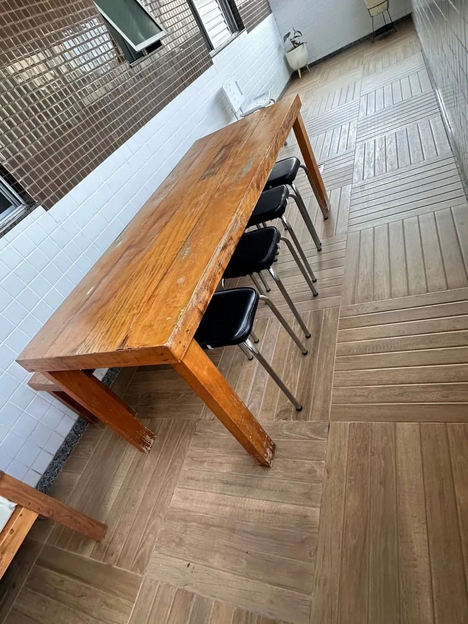 Mesa 8 Lugares Madeira de Demolição  - Foto 2