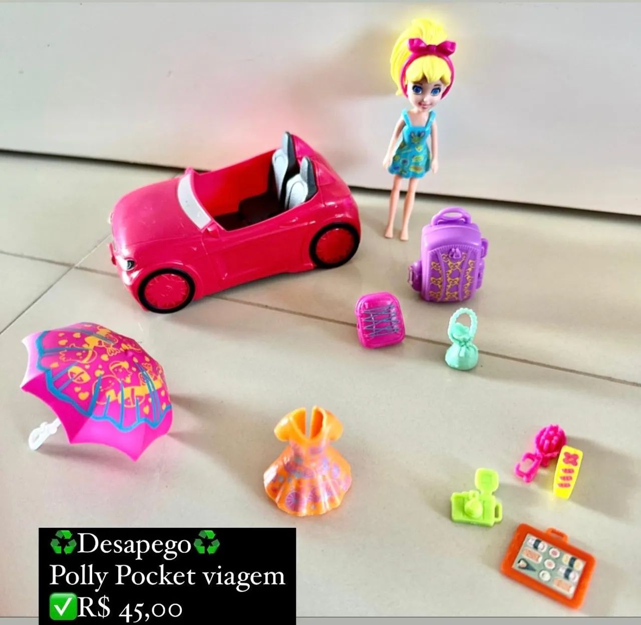 Polly pocket kit viagem 