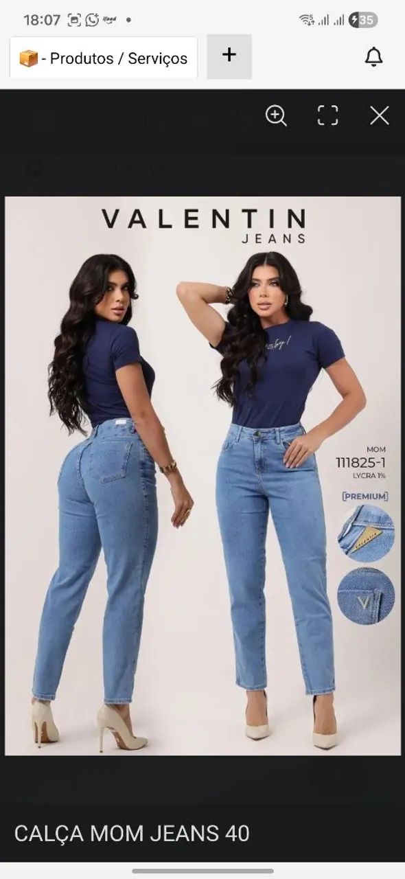 Calça  mom original  valentin jeans 
