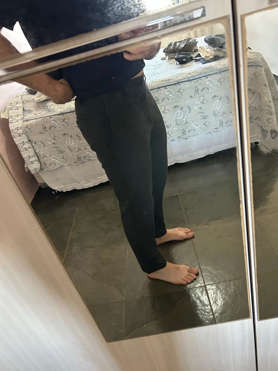 Calça Zara Alfaiataria Cinza 40 