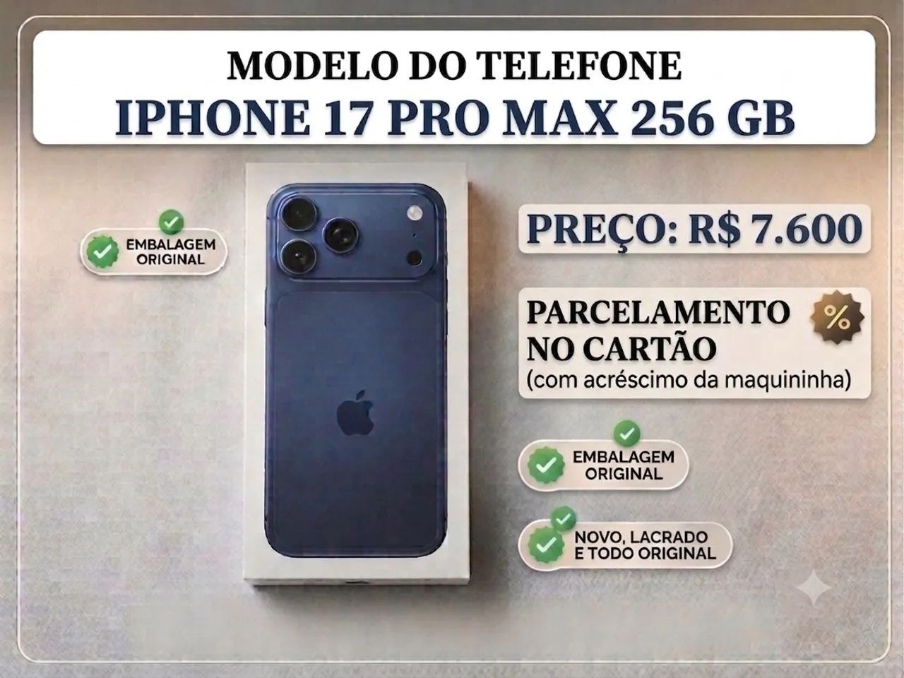 iPhone 17 pro Max 256 GB  