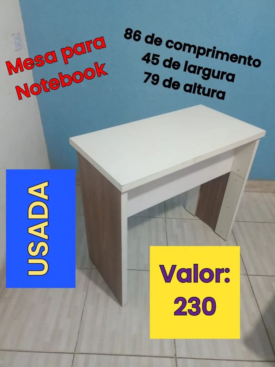 Mesa para notebook USADA conservada 