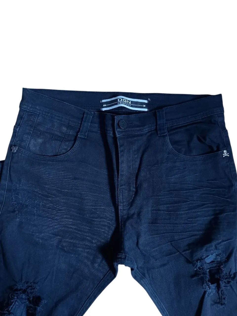 Calça destroyed preta - Foto 3