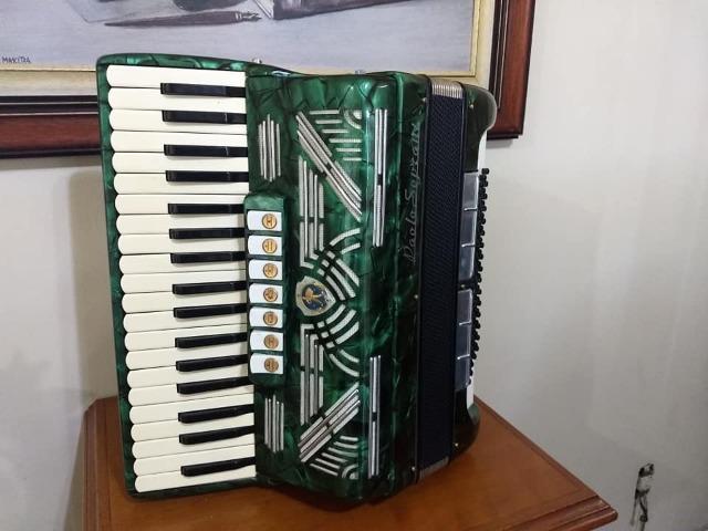 Acordeon Paolo Soprani 80 Baixos Verde - Foto 6