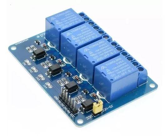 Relé 4 Canais 5v Módulo Arduino, Pic, Raspberry Pi COD-AM8  - Foto 2