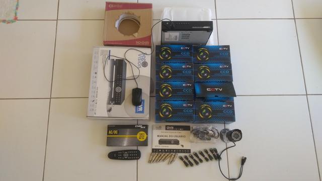 Kit Câmeras de Segurança Standalone 8 multicanais vigilância noturna